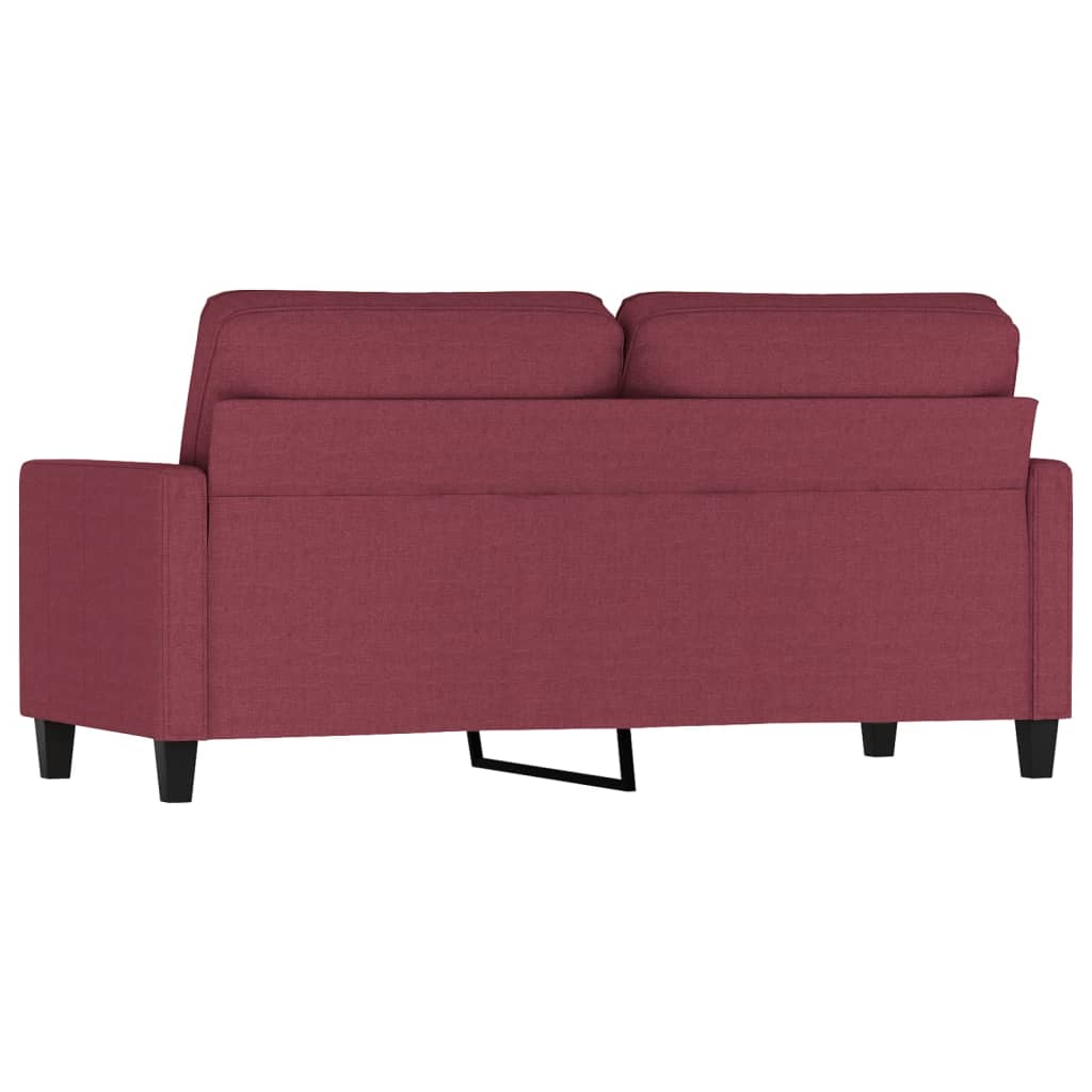 Canapé à 2 places Rouge bordeaux 140 cm Tissu - XIOS