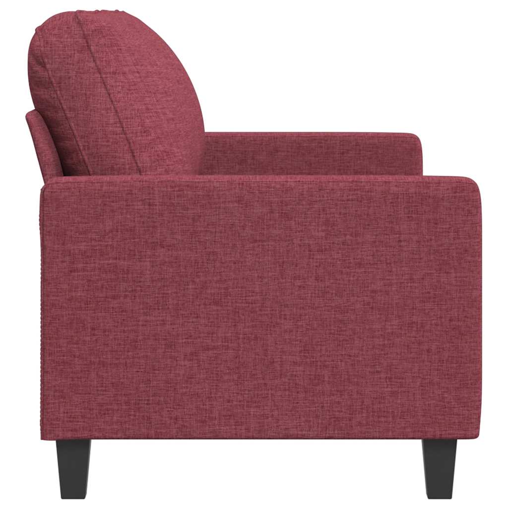 Canapé à 2 places Rouge bordeaux 140 cm Tissu - XIOS