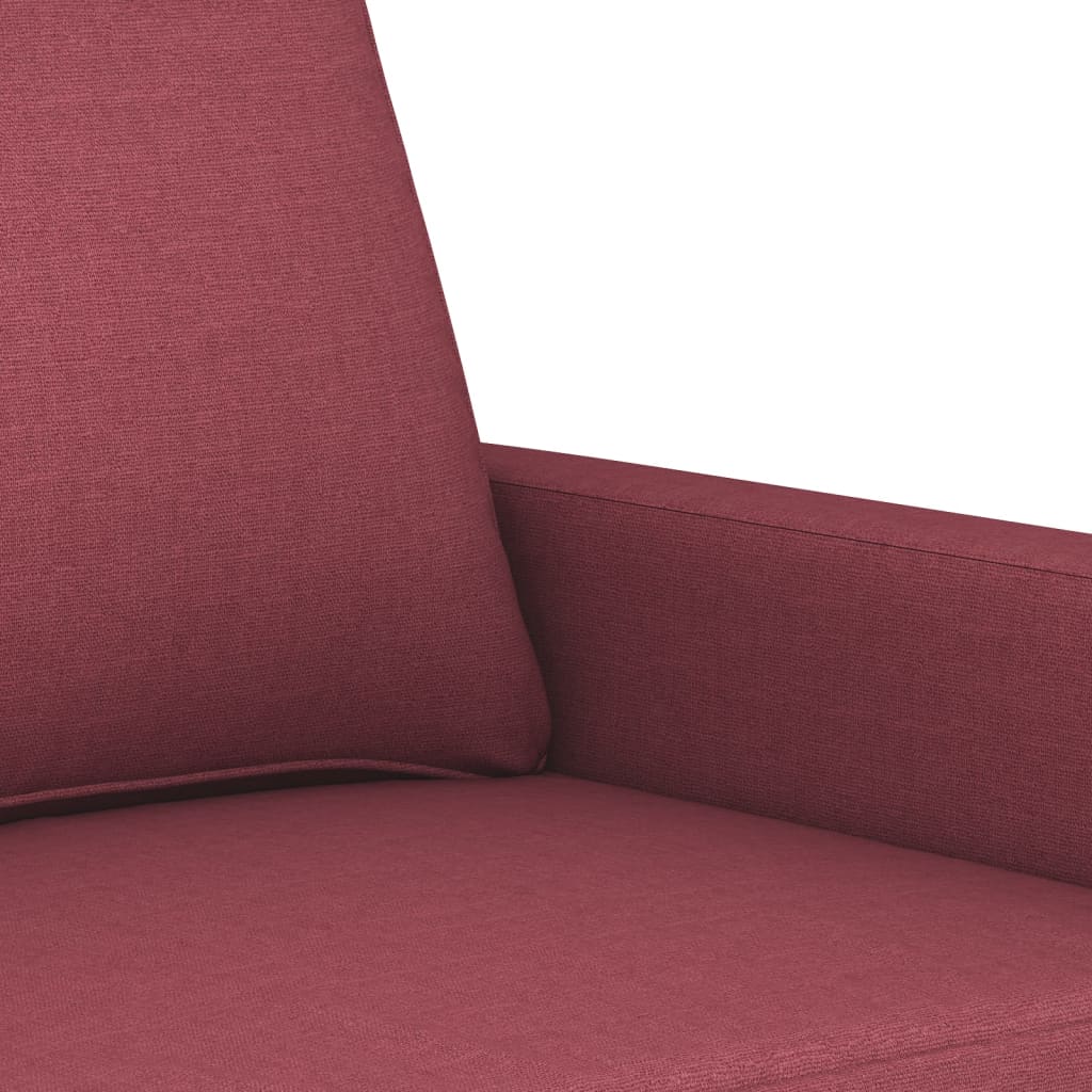 Canapé à 2 places Rouge bordeaux 140 cm Tissu - XIOS