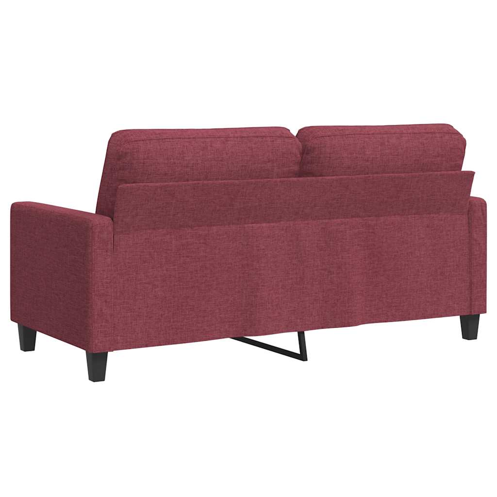 Canapé à 2 places Rouge bordeaux 140 cm Tissu - XIOS