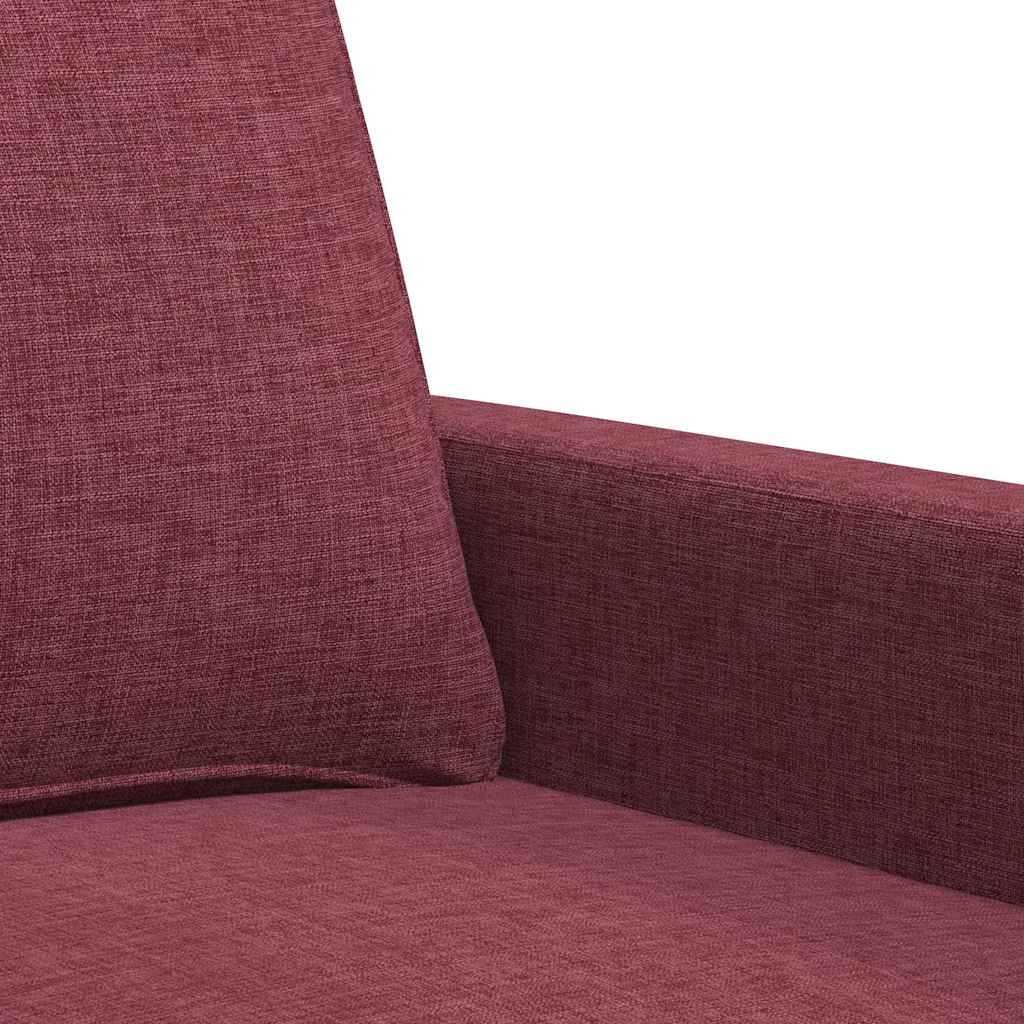 Canapé à 2 places Rouge bordeaux 140 cm Tissu - XIOS