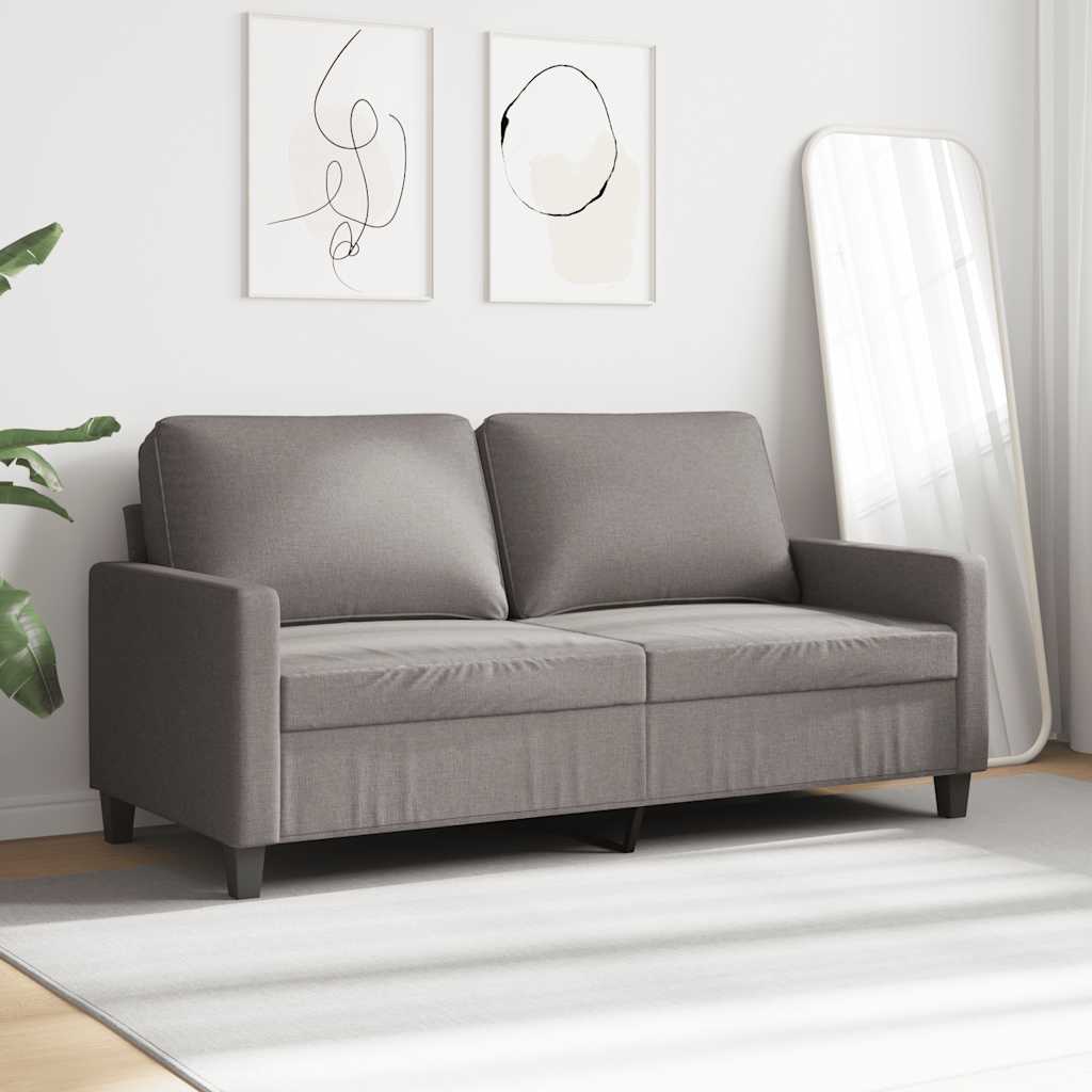 Canapé à 2 places Taupe 140 cm Tissu - XIOS