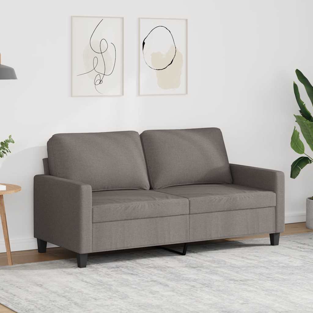 Canapé à 2 places Taupe 140 cm Tissu - XIOS