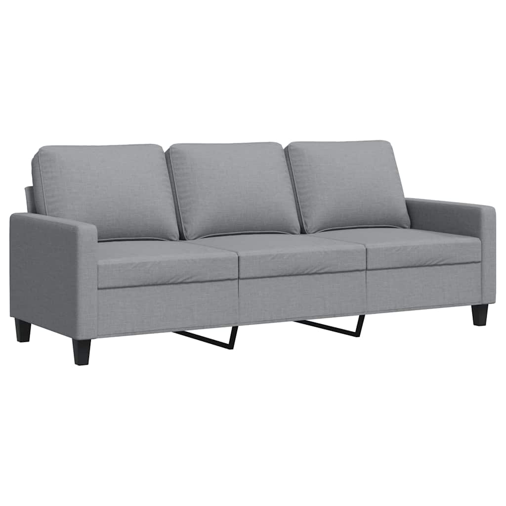 Canapé à 3 places Gris clair 180 cm Tissu - XIOS
