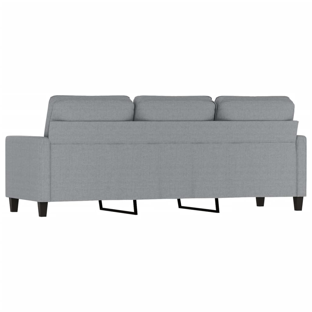 Canapé à 3 places Gris clair 180 cm Tissu - XIOS