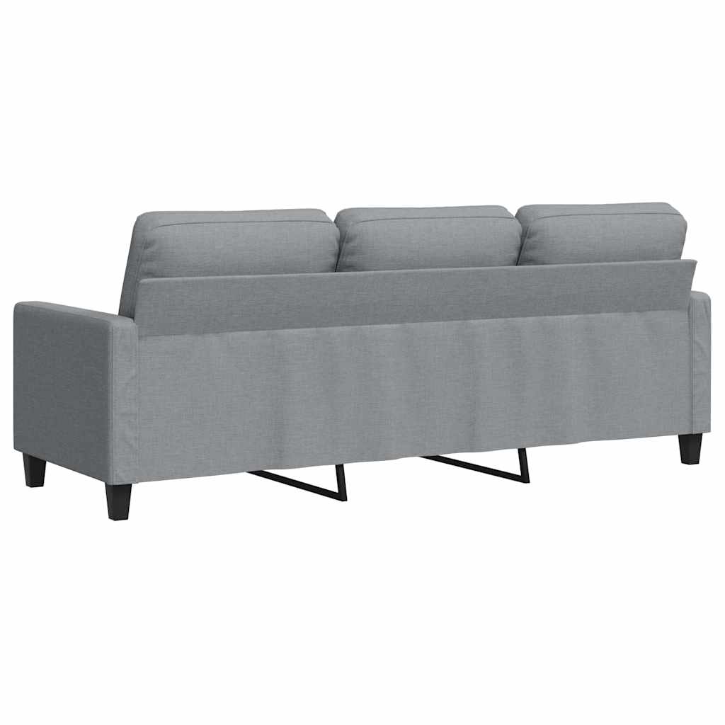Canapé à 3 places Gris clair 180 cm Tissu - XIOS
