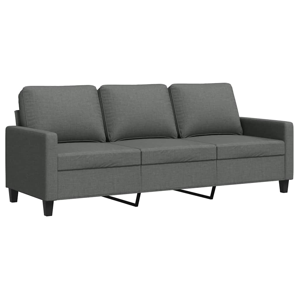 Canapé à 3 places Gris foncé 180 cm Tissu - XIOS
