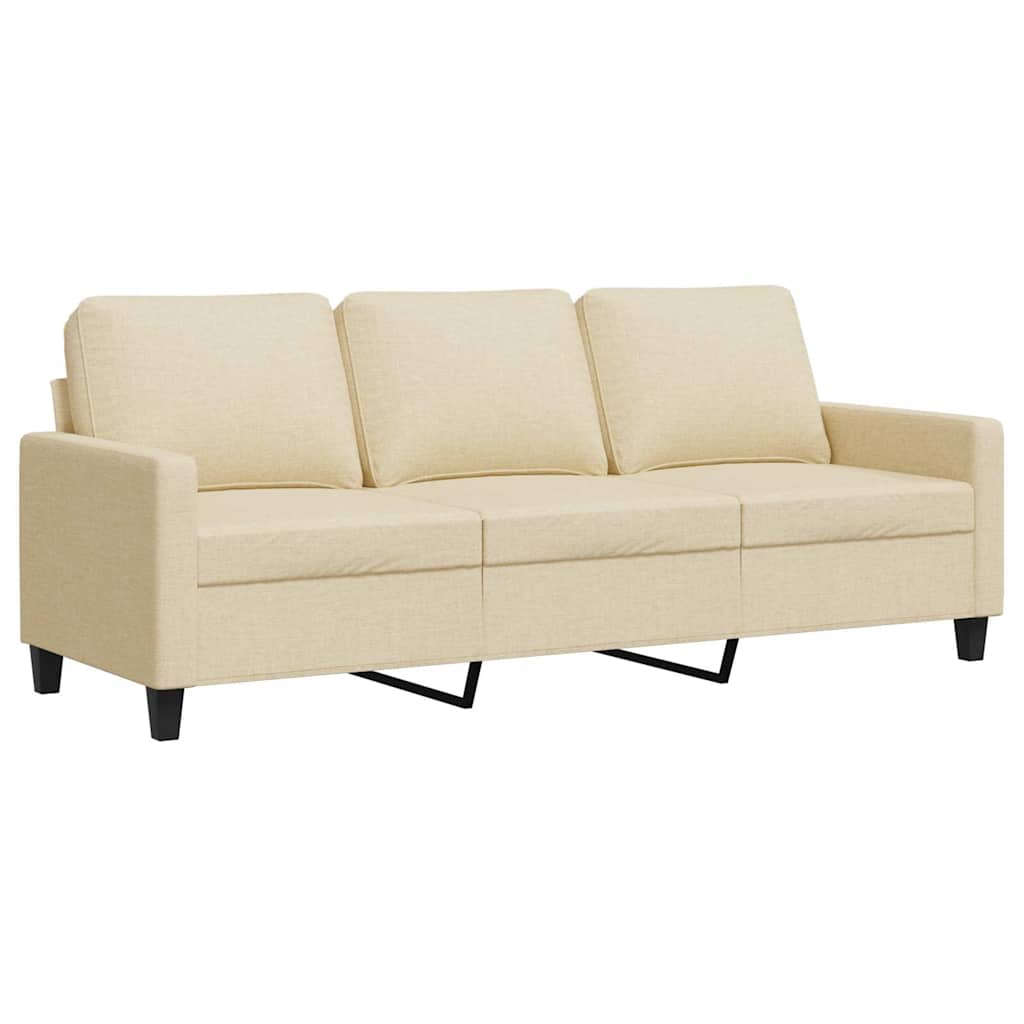 Canapé à 3 places Crème 180 cm Tissu - XIOS