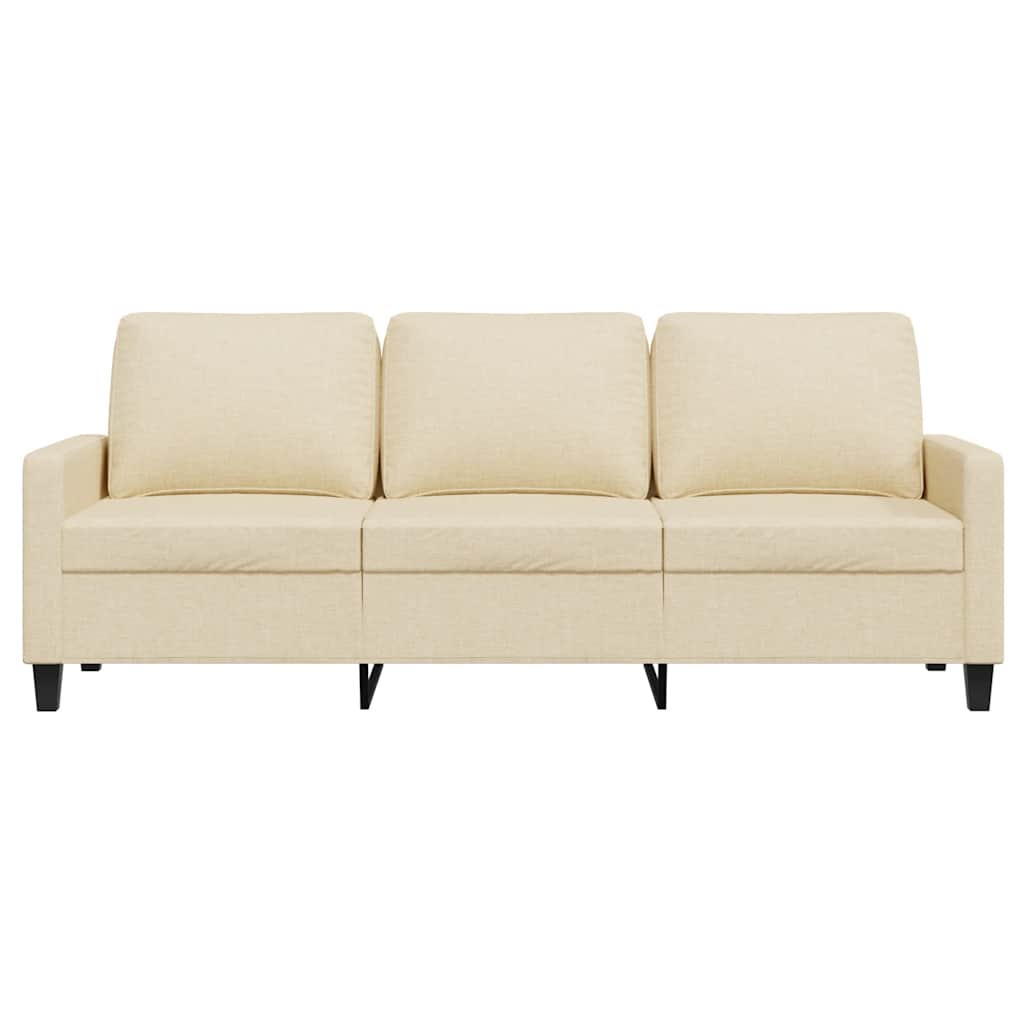 Canapé à 3 places Crème 180 cm Tissu - XIOS