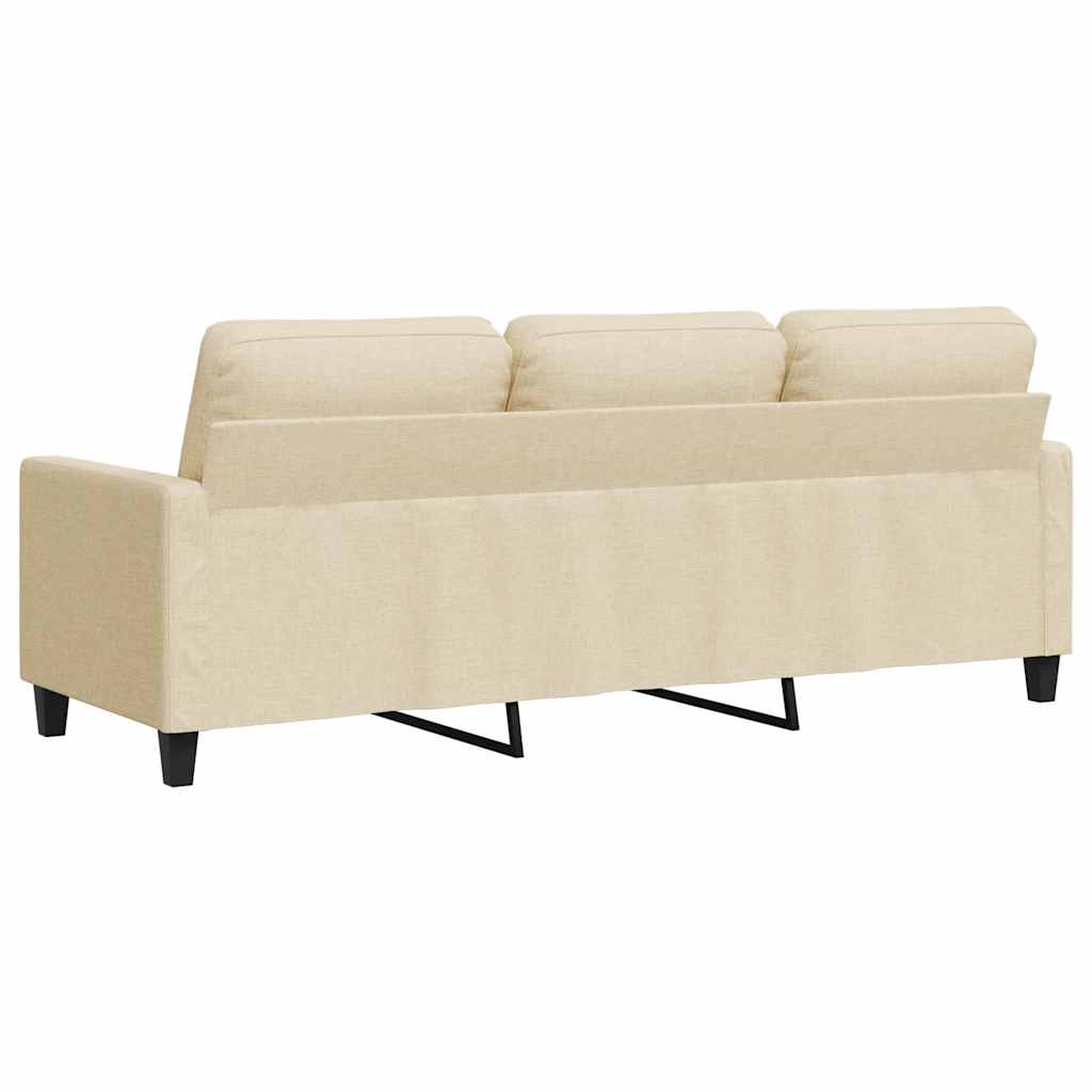 Canapé à 3 places Crème 180 cm Tissu - XIOS