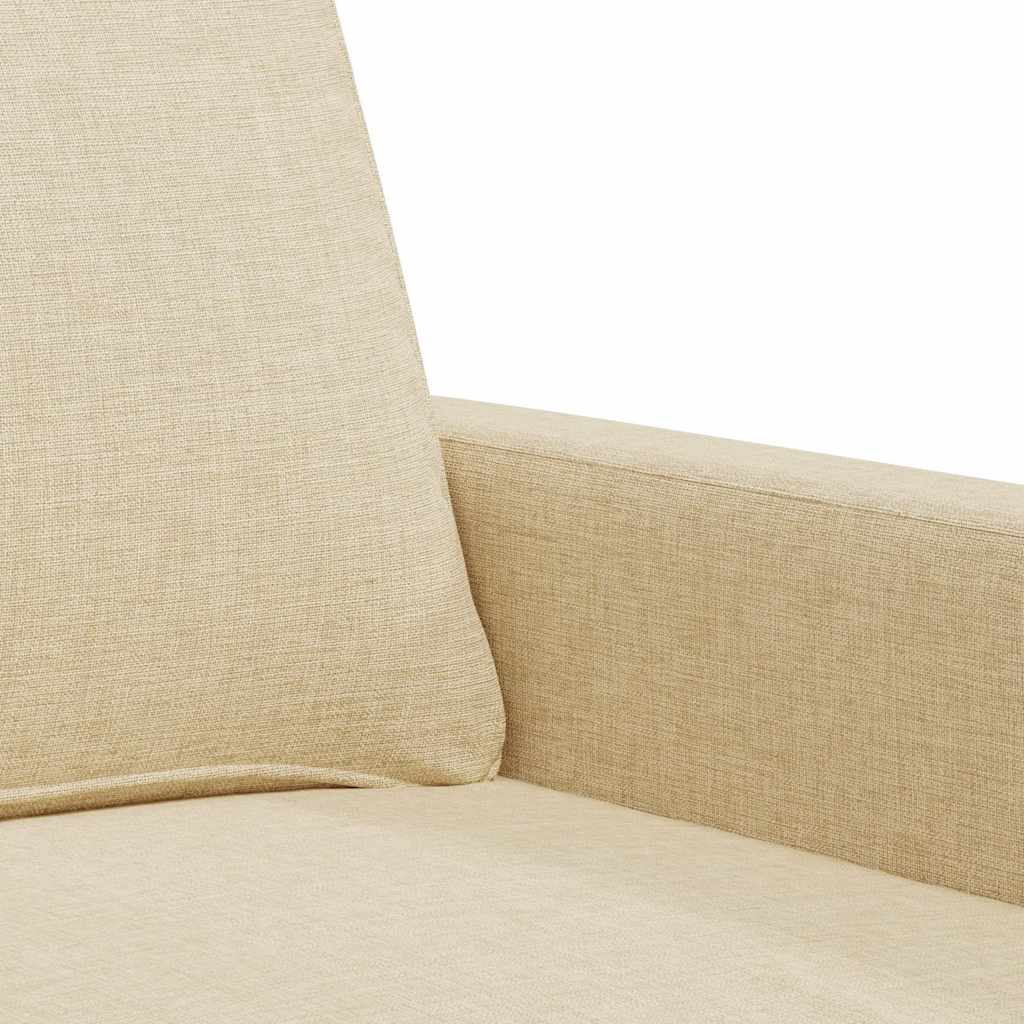 Canapé à 3 places Crème 180 cm Tissu - XIOS