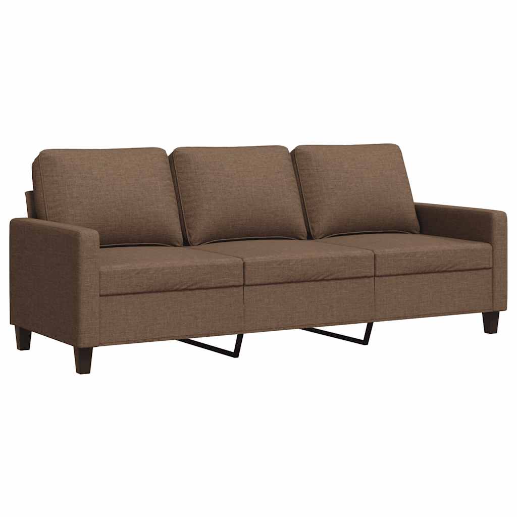 Canapé à 3 places Marron 180 cm Tissu - XIOS