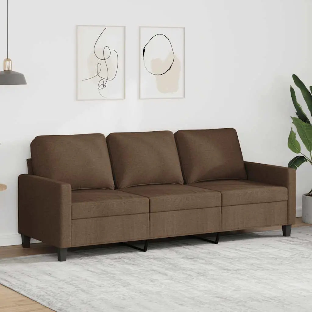 Canapé à 3 places Marron 180 cm Tissu - XIOS