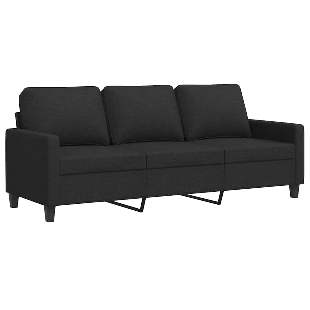 Canapé à 3 places Noir 180 cm Tissu - XIOS