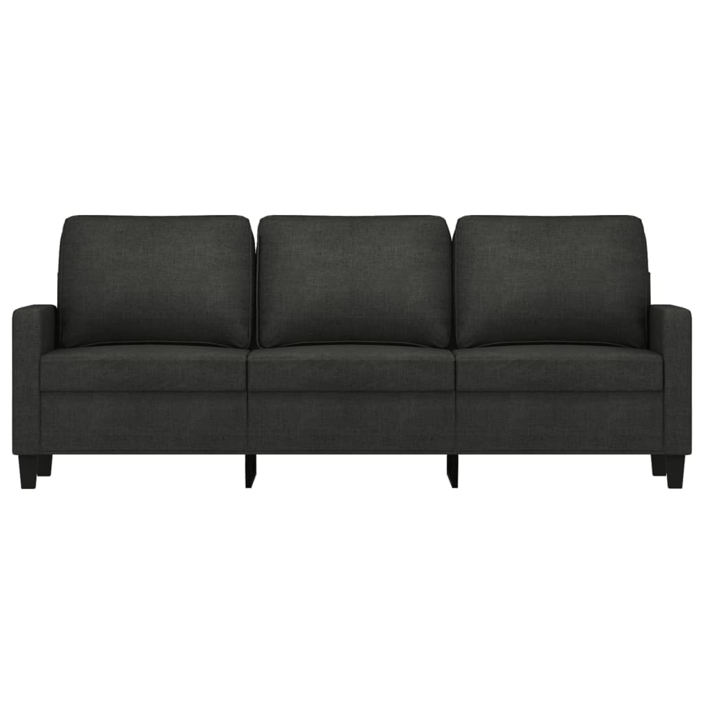 Canapé à 3 places Noir 180 cm Tissu - XIOS