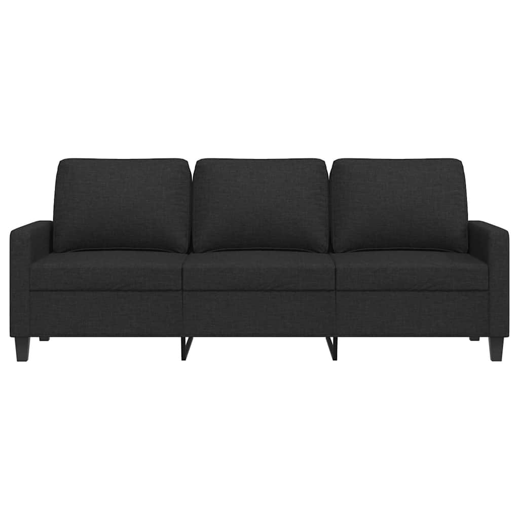 Canapé à 3 places Noir 180 cm Tissu - XIOS