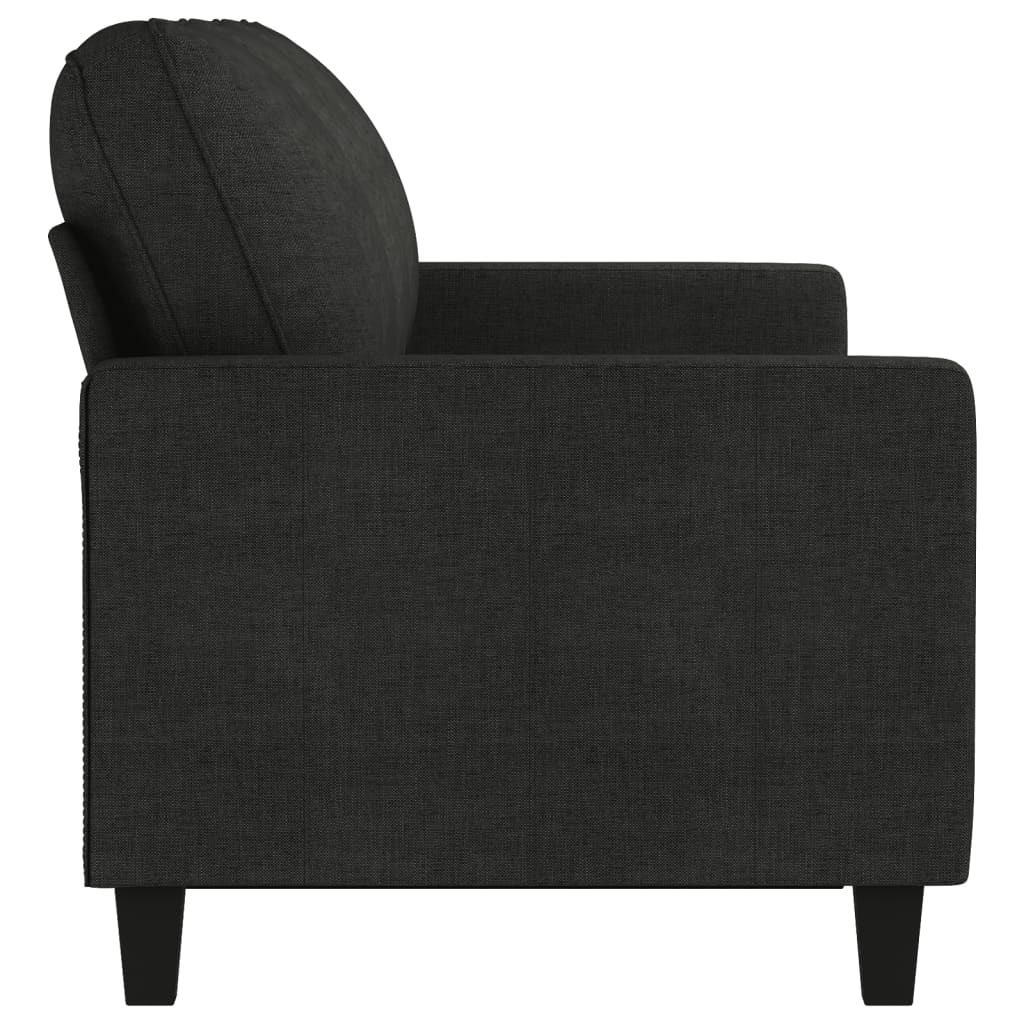 Canapé à 3 places Noir 180 cm Tissu - XIOS