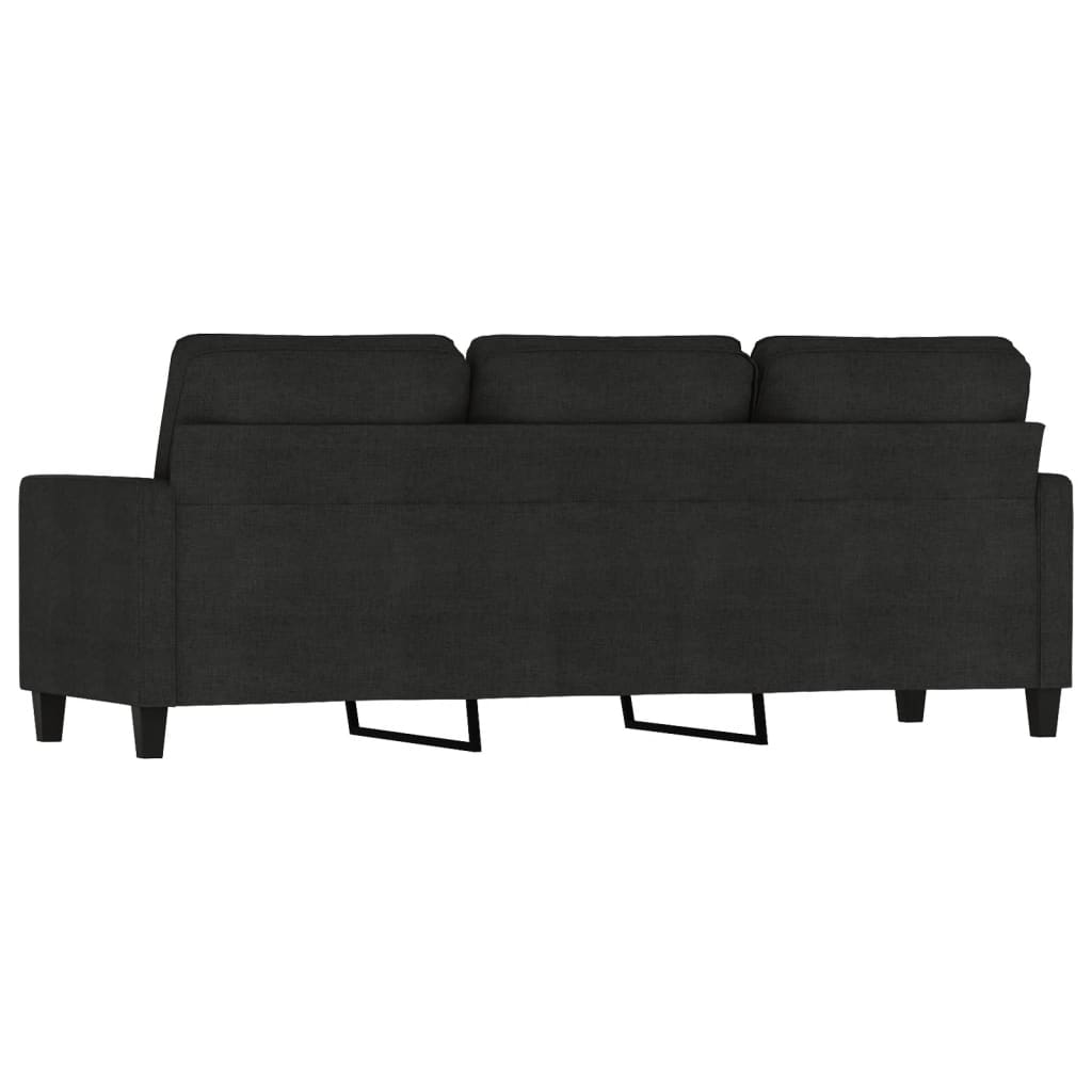 Canapé à 3 places Noir 180 cm Tissu - XIOS