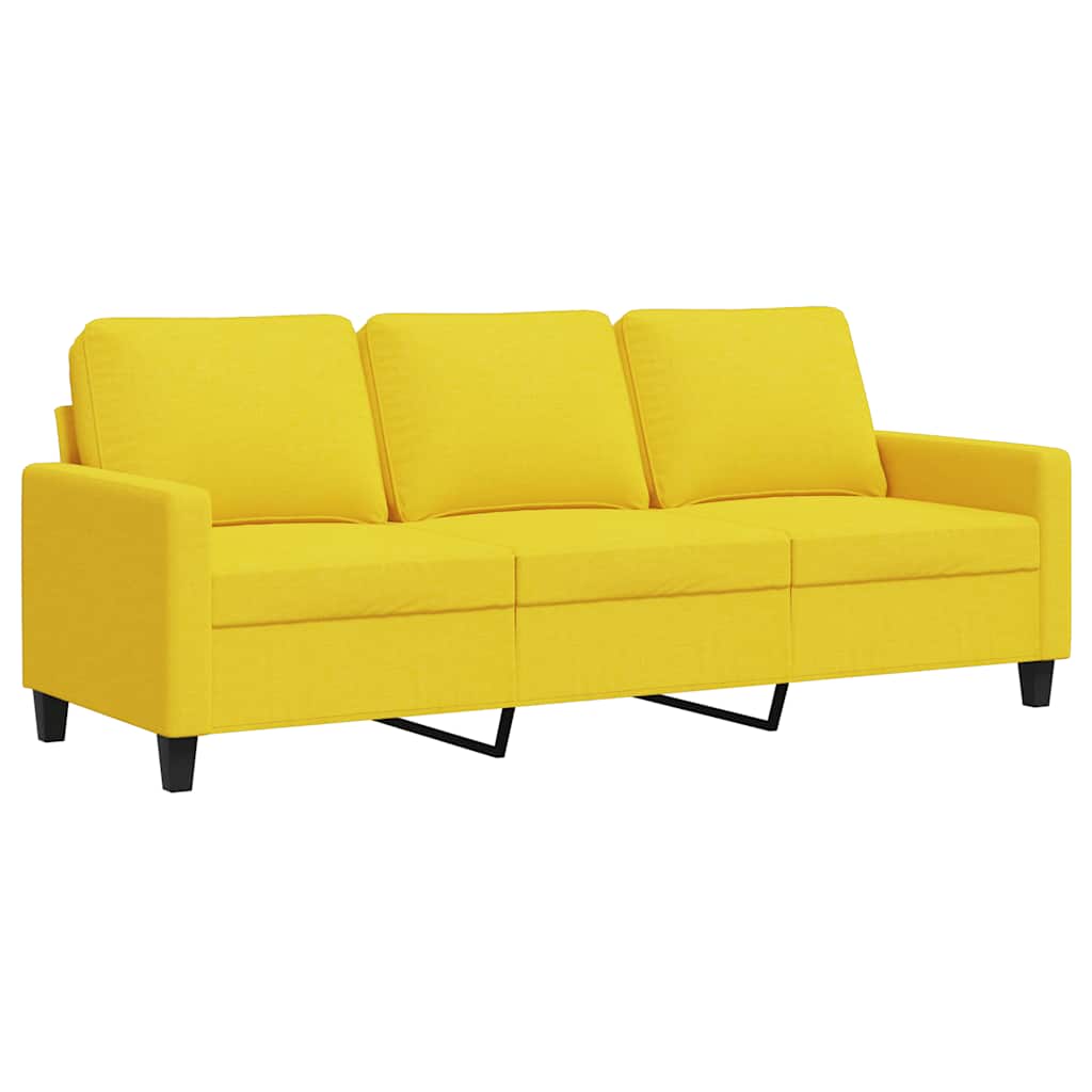 Canapé à 3 places Jaune clair 180 cm Tissu - XIOS