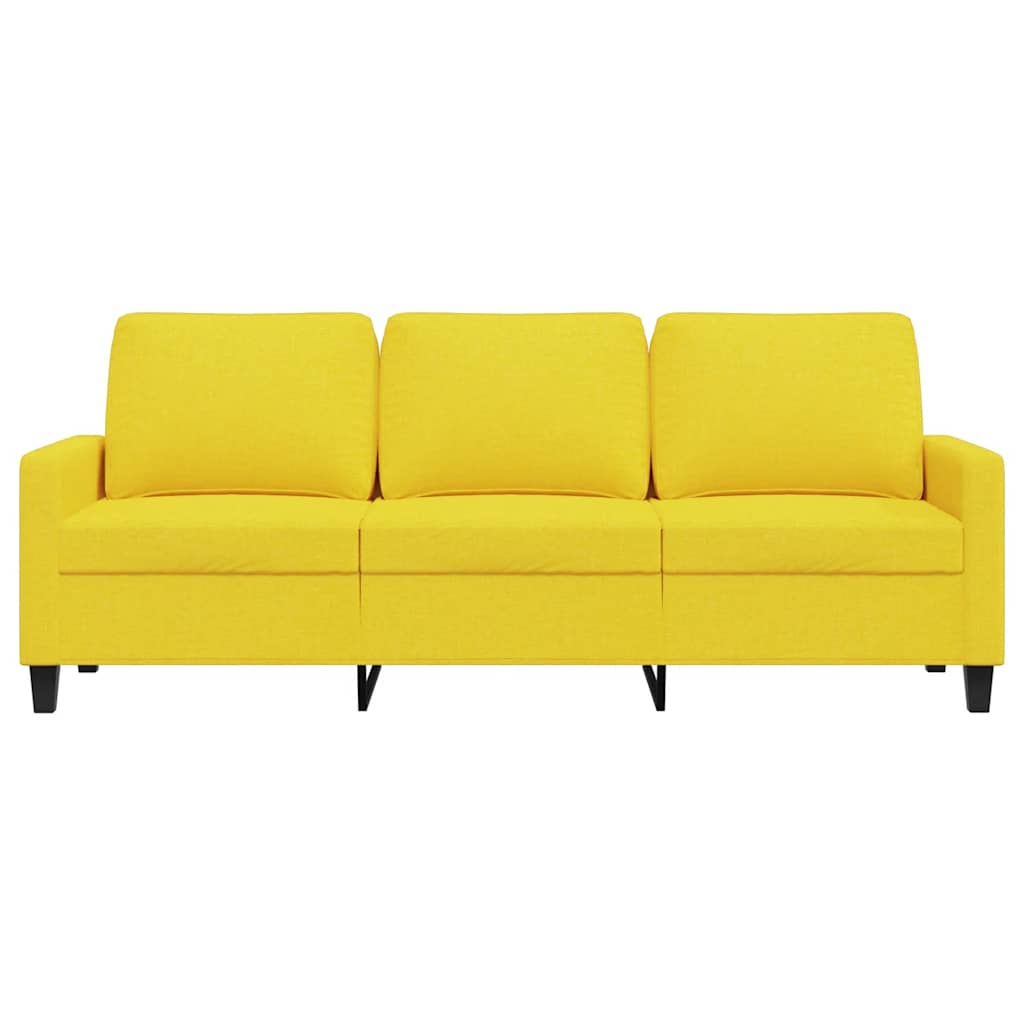 Canapé à 3 places Jaune clair 180 cm Tissu - XIOS