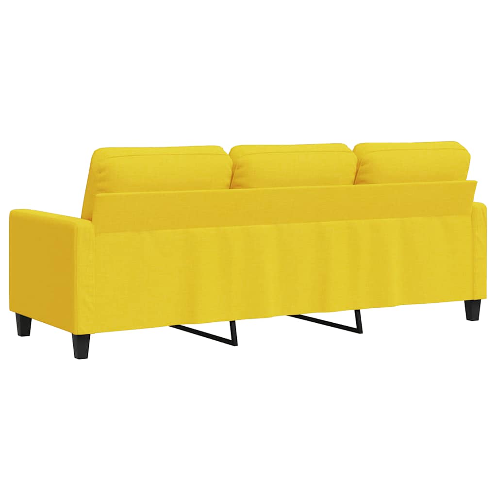 Canapé à 3 places Jaune clair 180 cm Tissu - XIOS