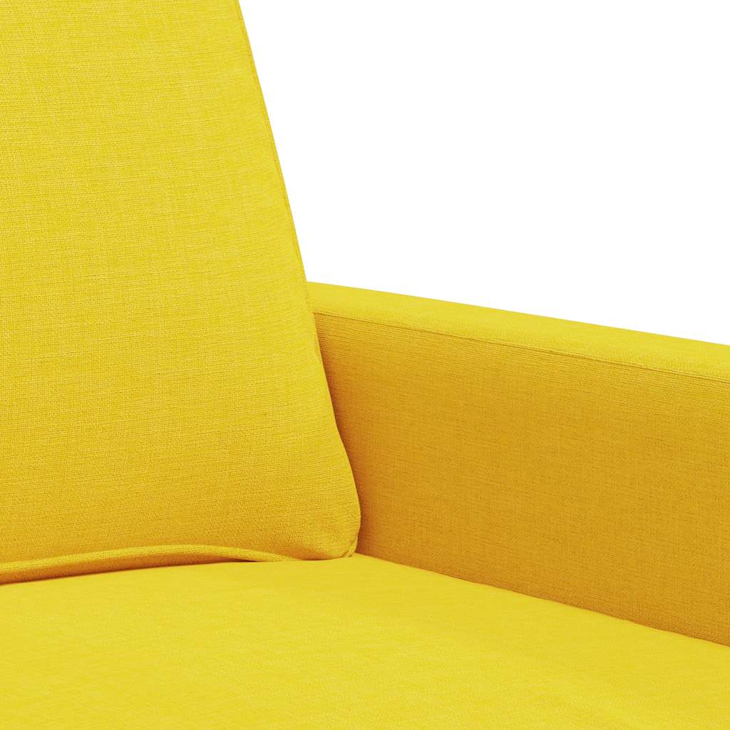 Canapé à 3 places Jaune clair 180 cm Tissu - XIOS