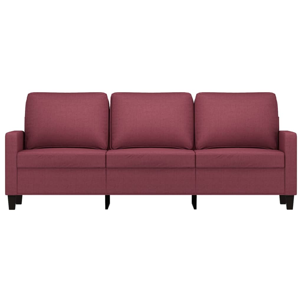 Canapé à 3 places Rouge bordeaux 180 cm Tissu - XIOS