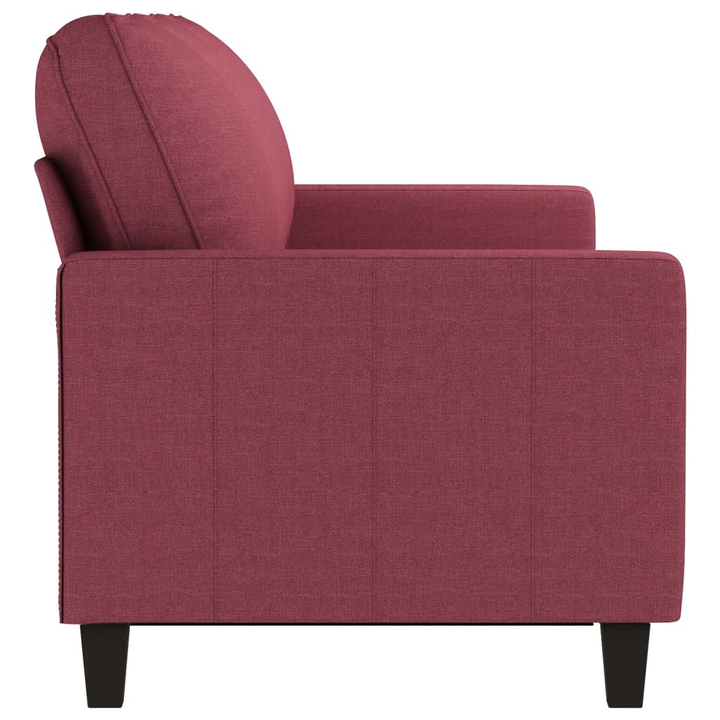Canapé à 3 places Rouge bordeaux 180 cm Tissu - XIOS