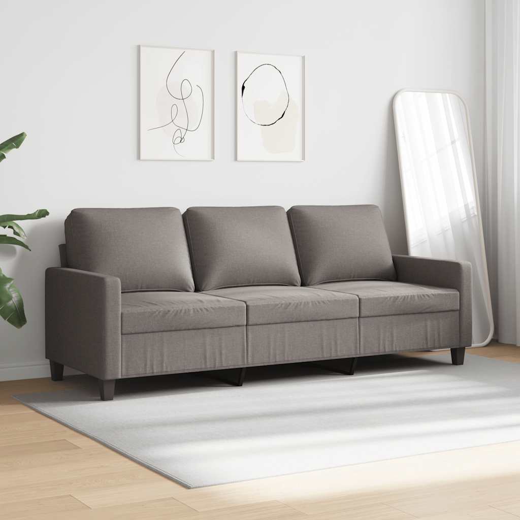 Canapé à 3 places Taupe 180 cm Tissu - XIOS