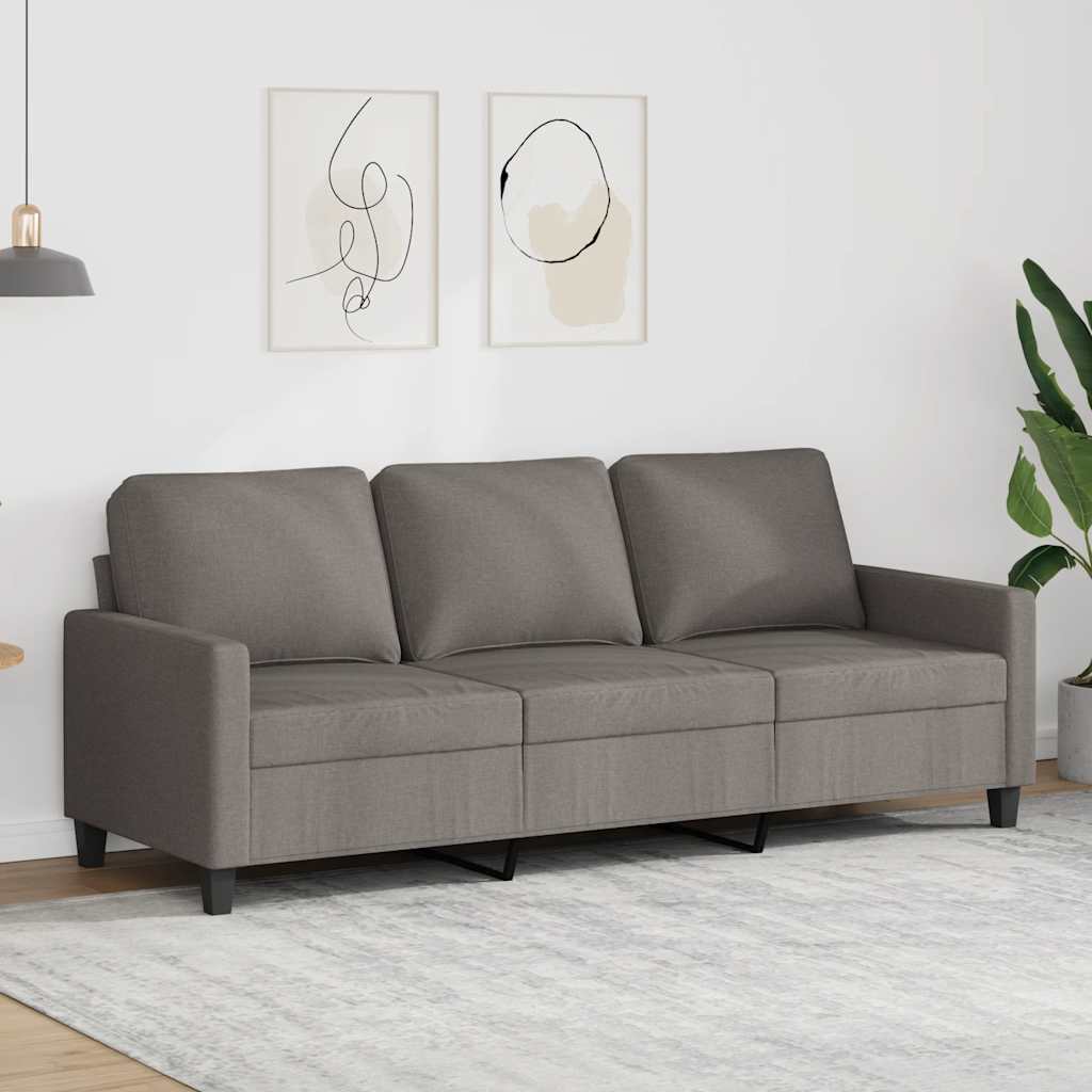 Canapé à 3 places Taupe 180 cm Tissu - XIOS