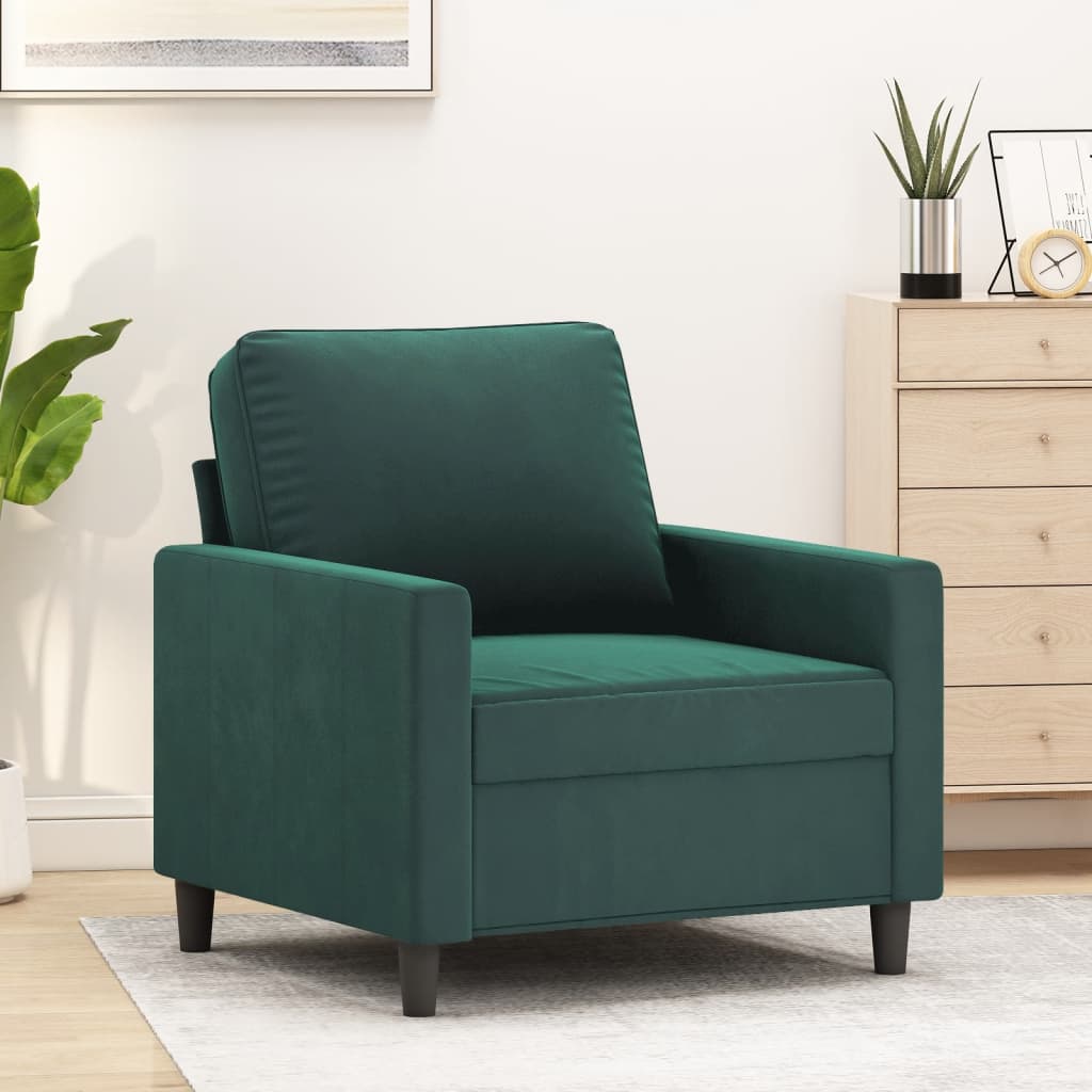 Fauteuil Vert foncé 60 cm Velours - XIOS
