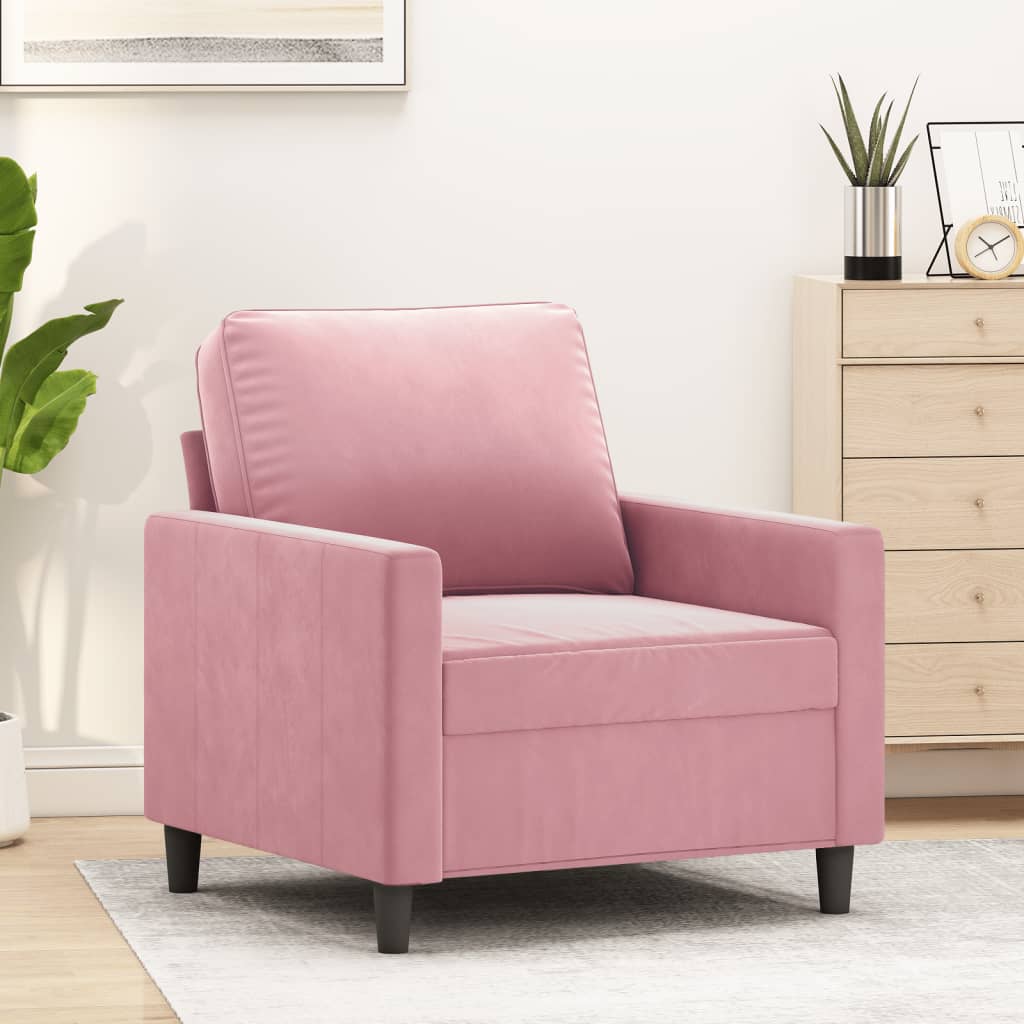 Fauteuil Rose 60 cm Velours - XIOS