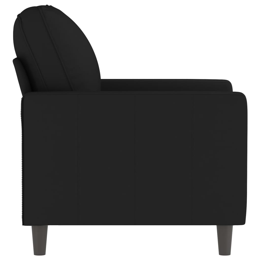 Fauteuil Noir 60 cm Velours - XIOS