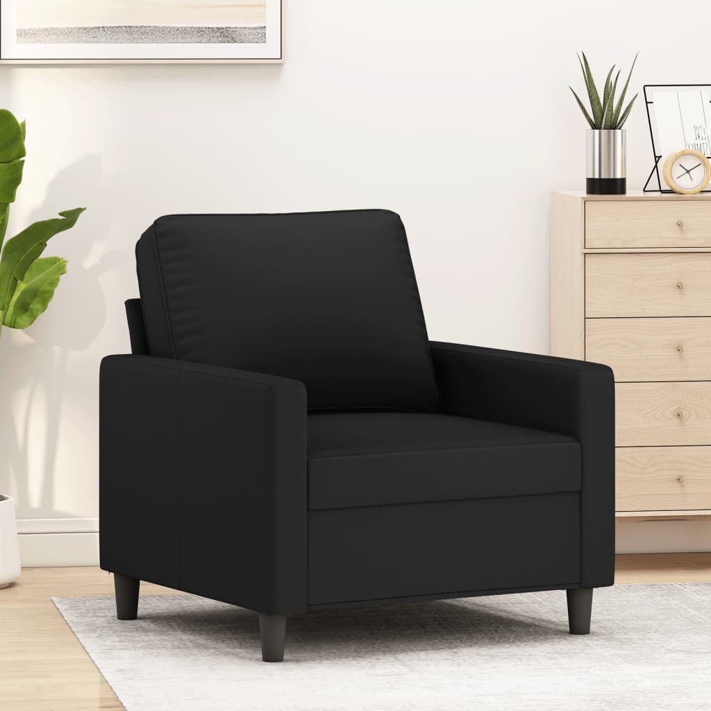 Fauteuil Noir 60 cm Velours - XIOS