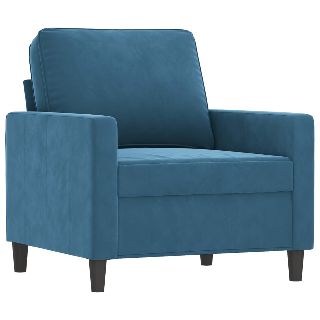 Fauteuil Bleu 60 cm Velours - XIOS