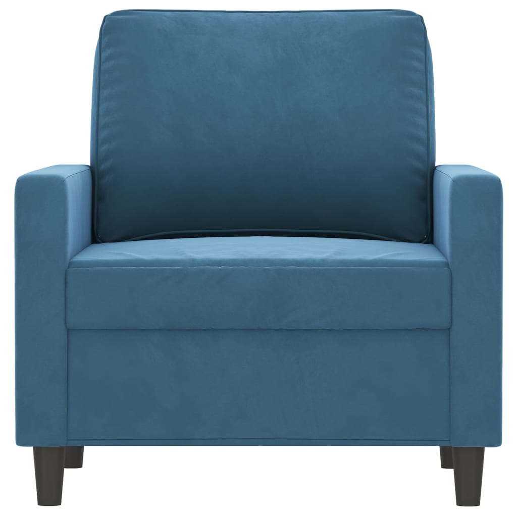 Fauteuil Bleu 60 cm Velours - XIOS