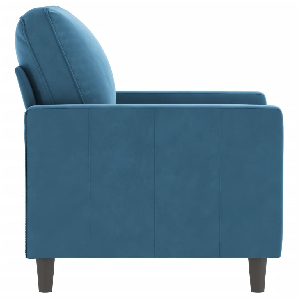 Fauteuil Bleu 60 cm Velours - XIOS