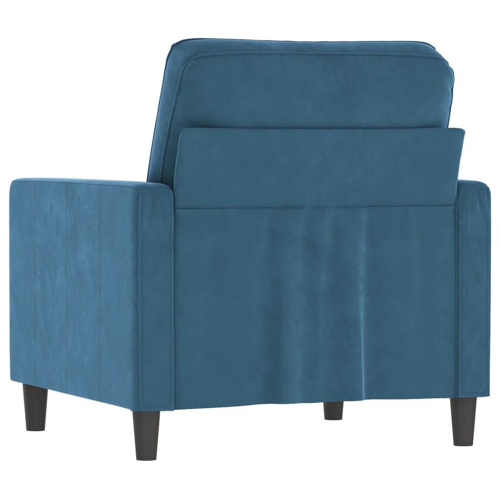 Fauteuil Bleu 60 cm Velours - XIOS