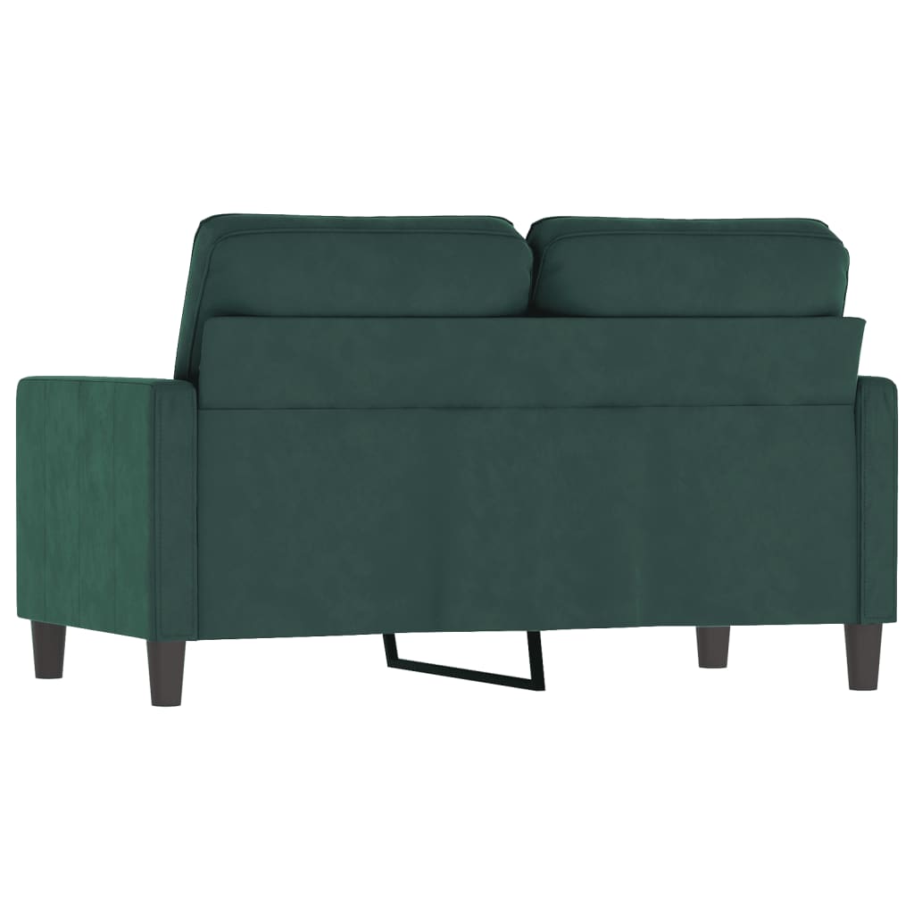 Canapé à 2 places Vert foncé 120 cm Velours - XIOS
