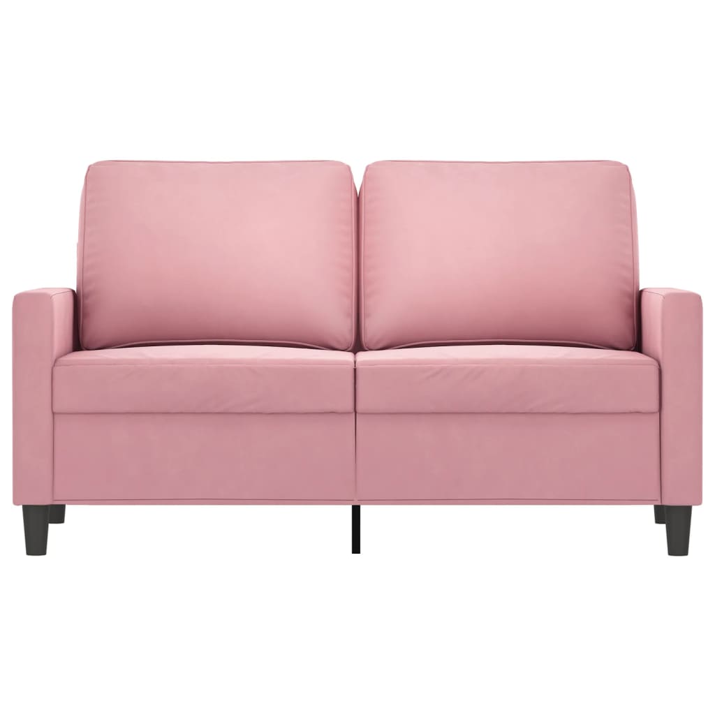 Canapé à 2 places Rose 120 cm Velours