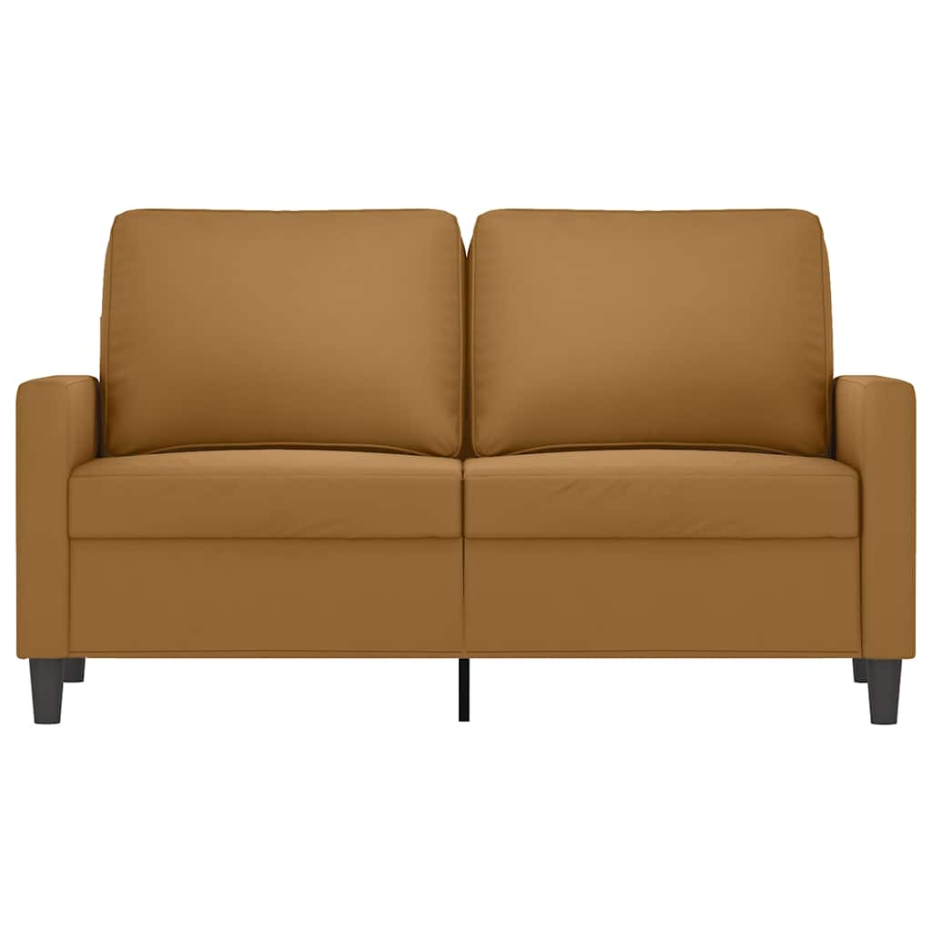 Canapé à 2 places Marron 120 cm Velours - XIOS