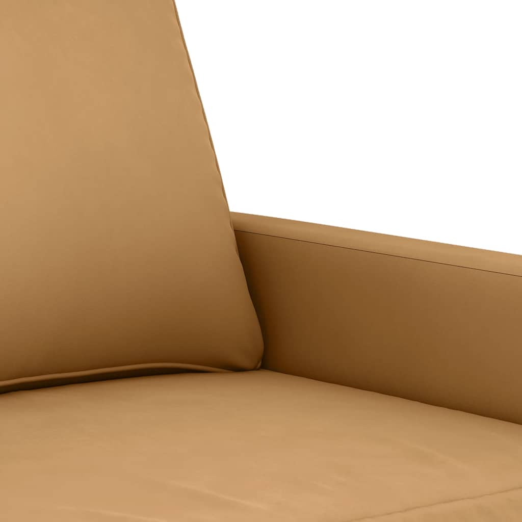 Canapé à 2 places Marron 120 cm Velours - XIOS