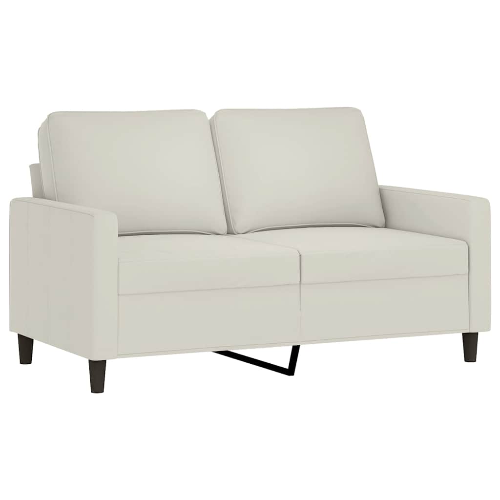 Canapé à 2 places Crème 120 cm Velours - XIOS