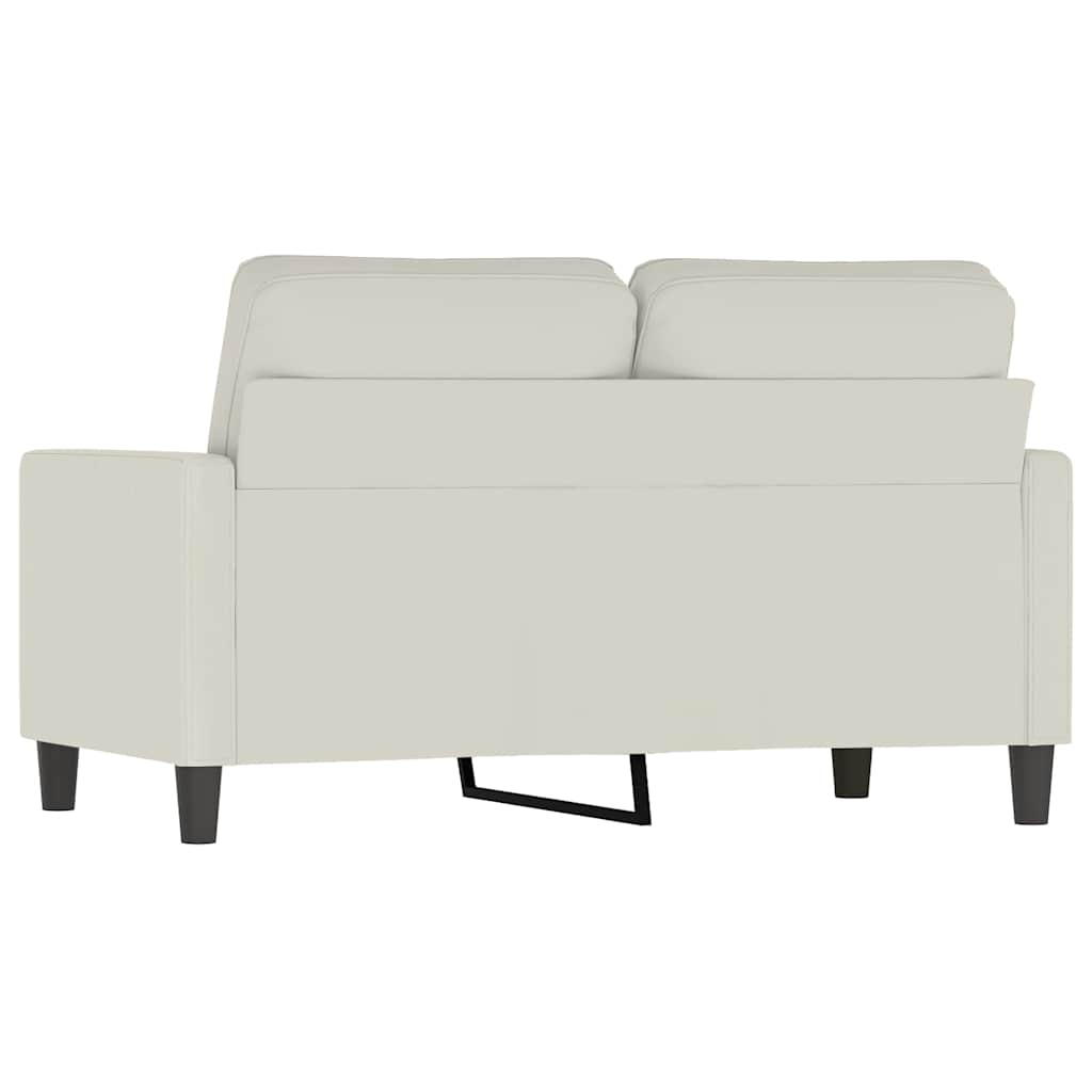 Canapé à 2 places Crème 120 cm Velours - XIOS
