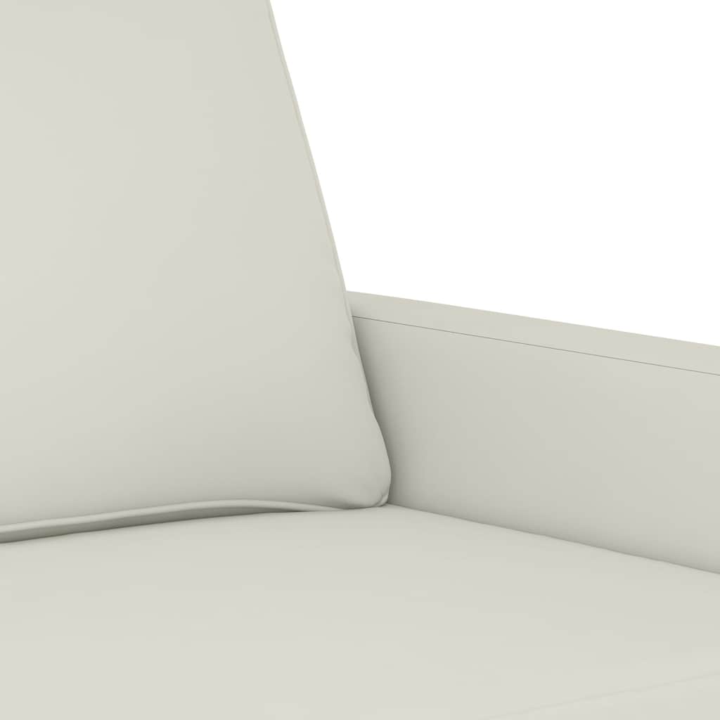 Canapé à 2 places Crème 120 cm Velours - XIOS
