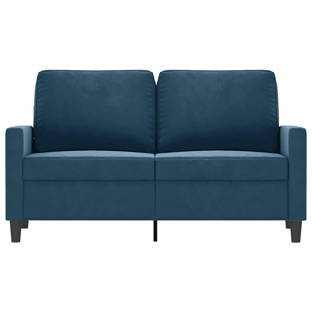 Canapé à 2 places Bleu 120 cm Velours - XIOS
