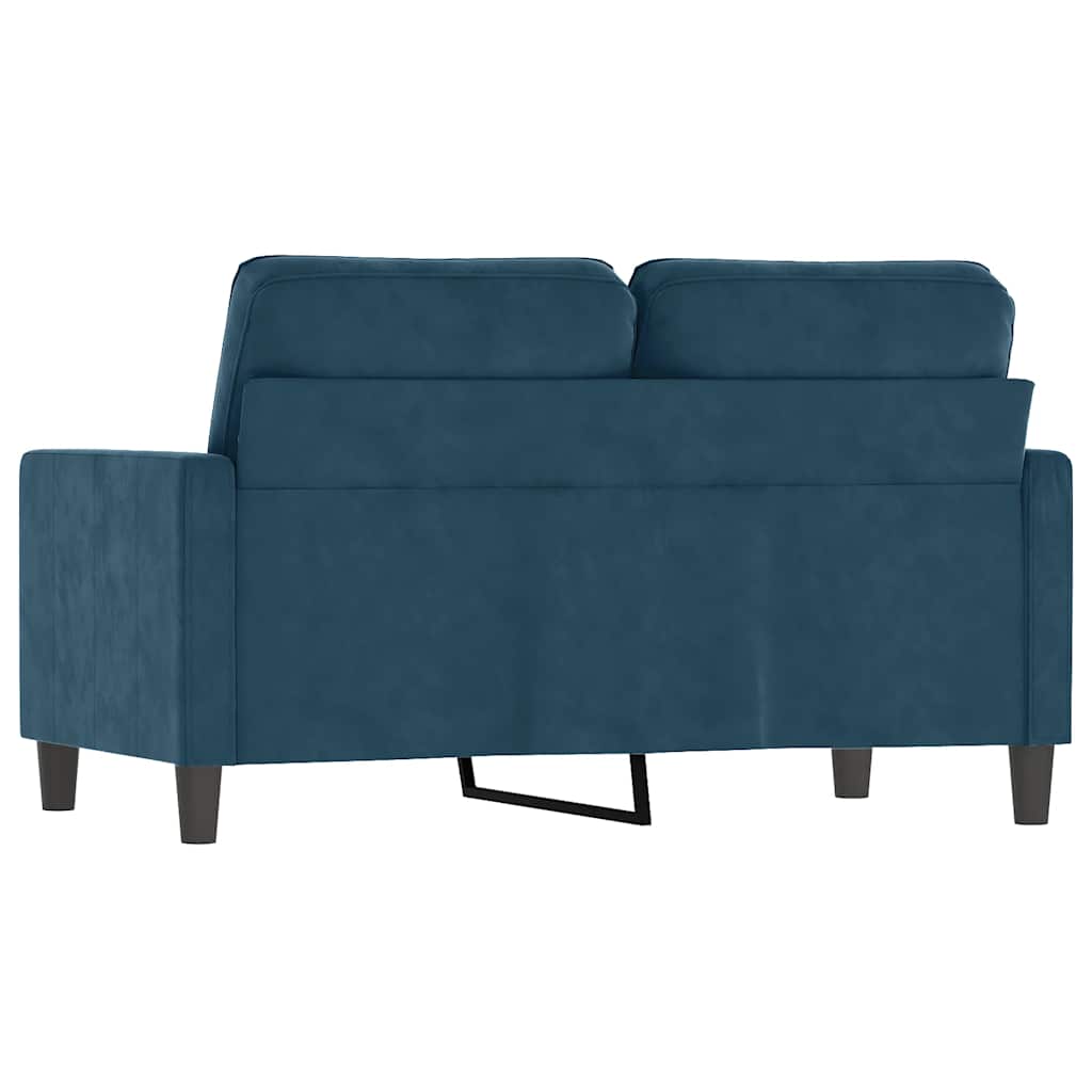 Canapé à 2 places Bleu 120 cm Velours - XIOS