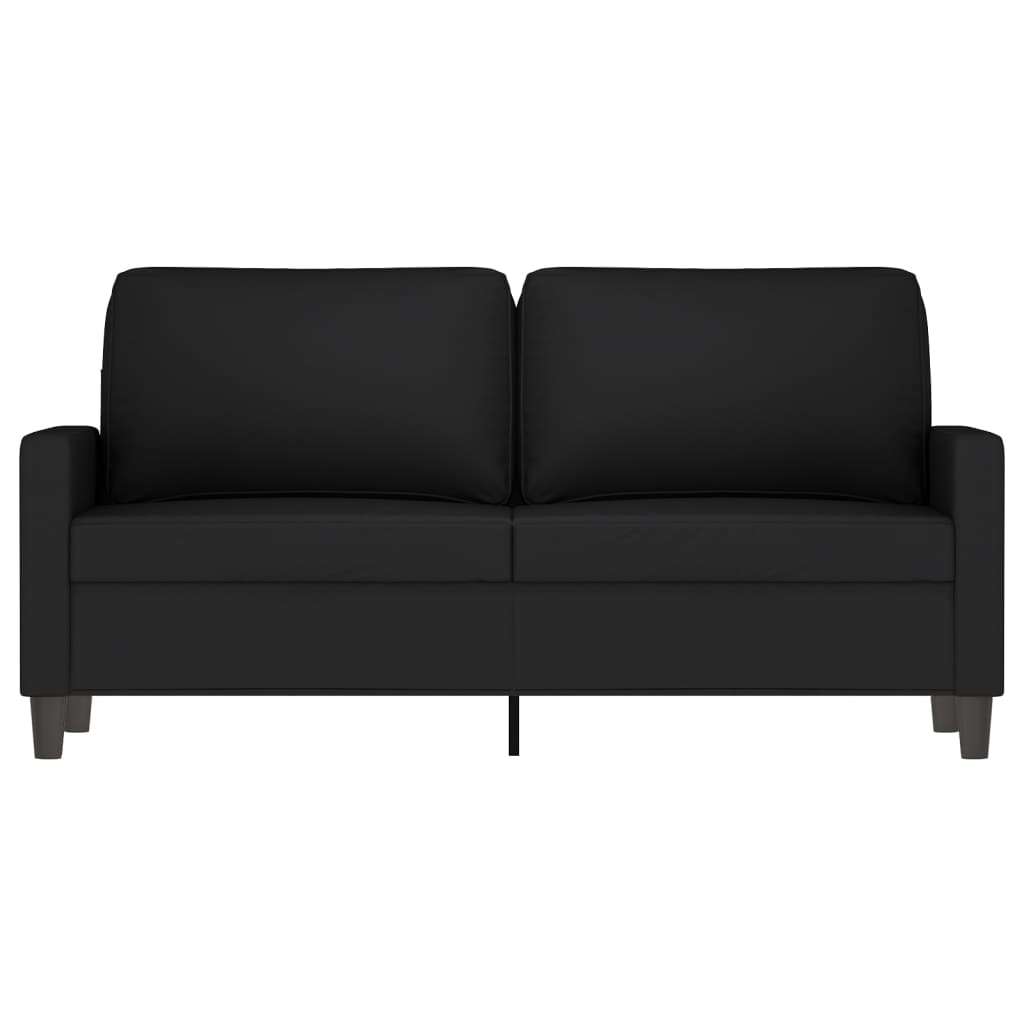 Canapé à 2 places Noir 140 cm Velours - XIOS
