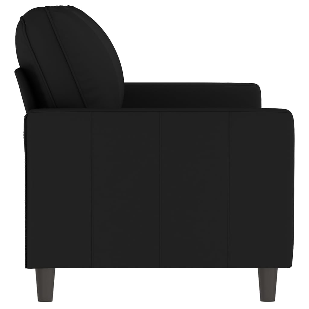 Canapé à 2 places Noir 140 cm Velours - XIOS