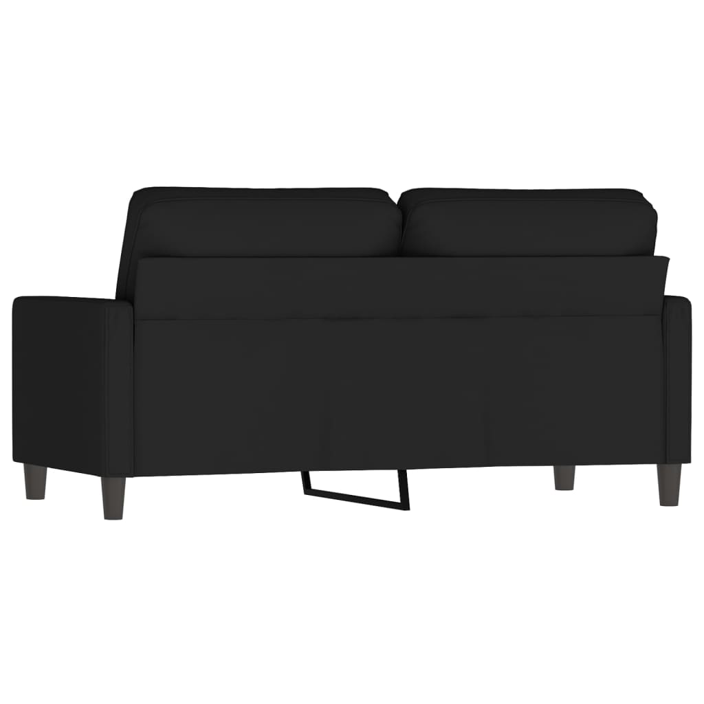 Canapé à 2 places Noir 140 cm Velours - XIOS